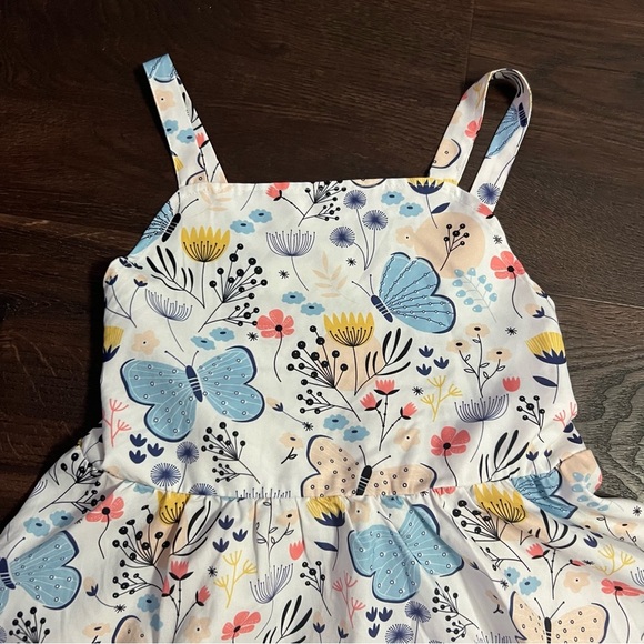 Butterfly bow back girls spaghetti straps summer dress 7/8 130 - Picture 3 of 6